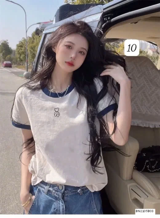 ÁO PHÔNG TRẮNG PHỐI VIỀN QC