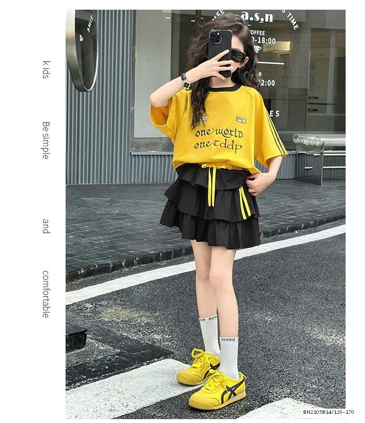 SET ÁO PHÔNG VÀNG MIX CV TẦNG JUZITIGE BG