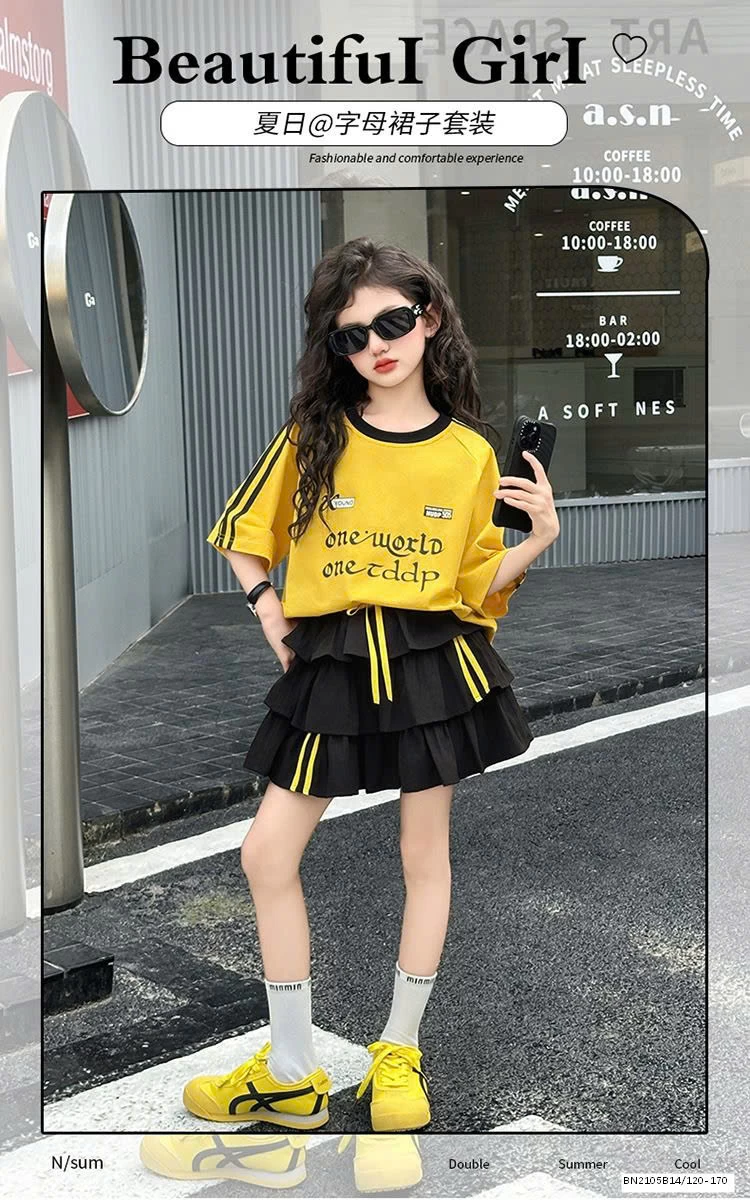 SET ÁO PHÔNG VÀNG MIX CV TẦNG JUZITIGE BG