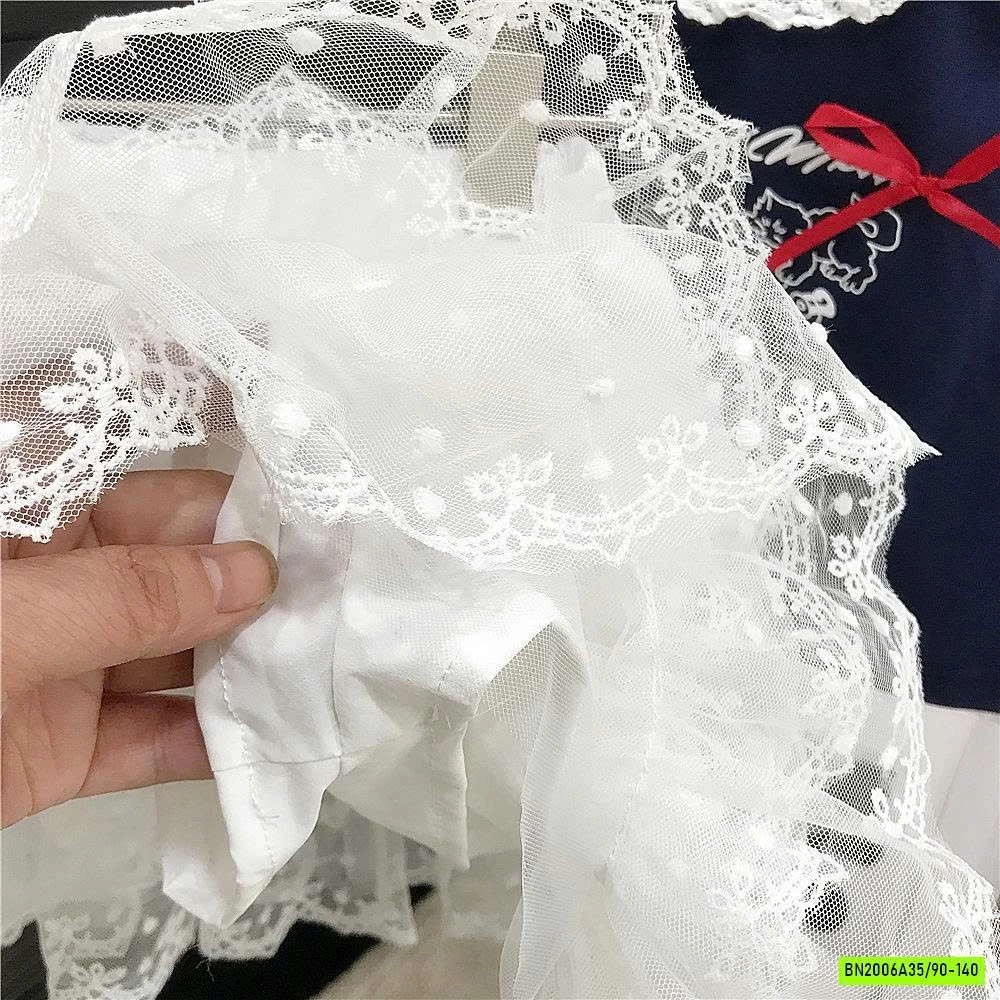 SÉT ÁO MÈO MIX CV REN TẦNG