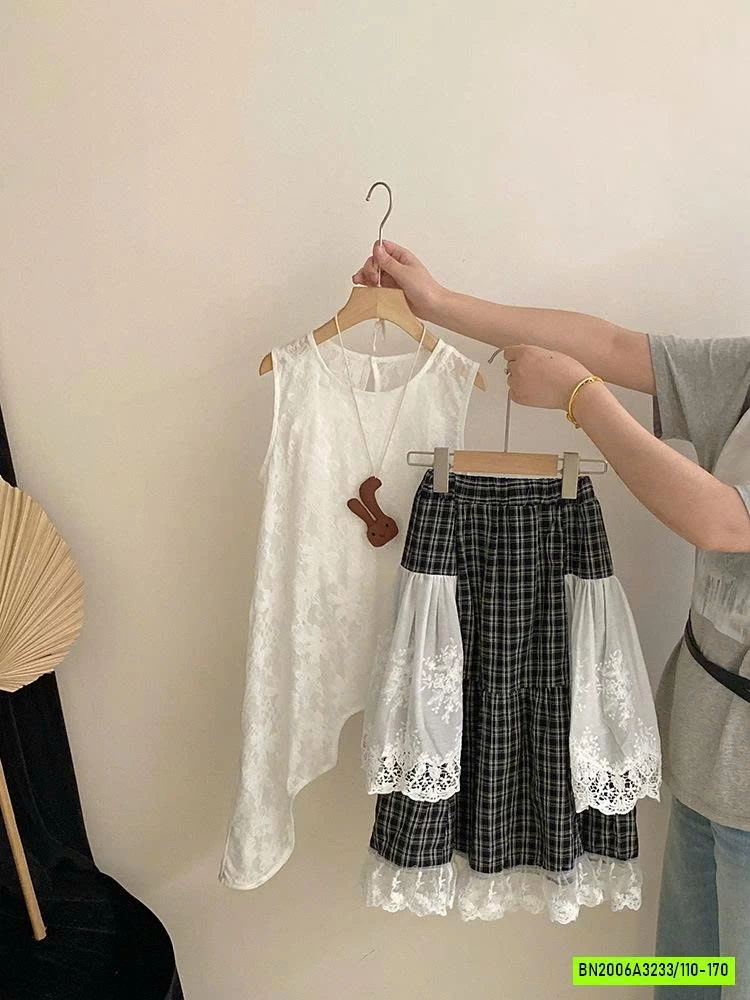 SÉT ÁO REN LỆCH MIX CV DÀI