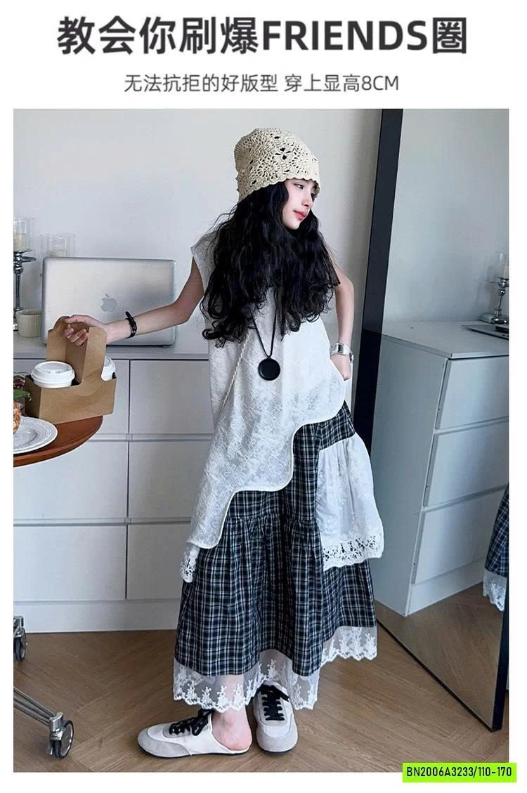 SÉT ÁO REN LỆCH MIX CV DÀI