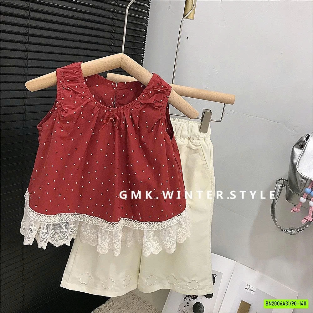 SÉT ÁO ĐỎ BI MIX QUẦN SUÔNG TRẮNG