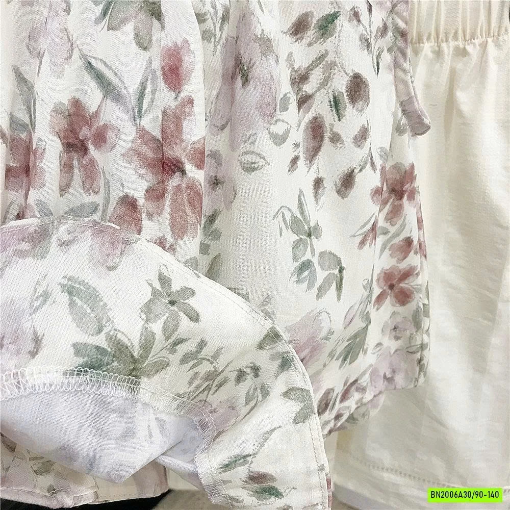 SÉT ÁO HOA MIX QUẦN SUÔNG TRẮNG