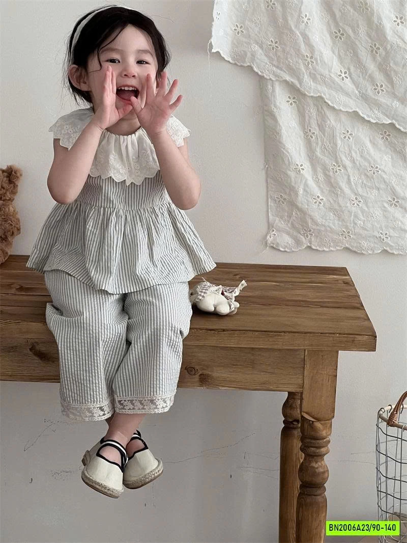 SÉT BBD SỌC VIỀN REN