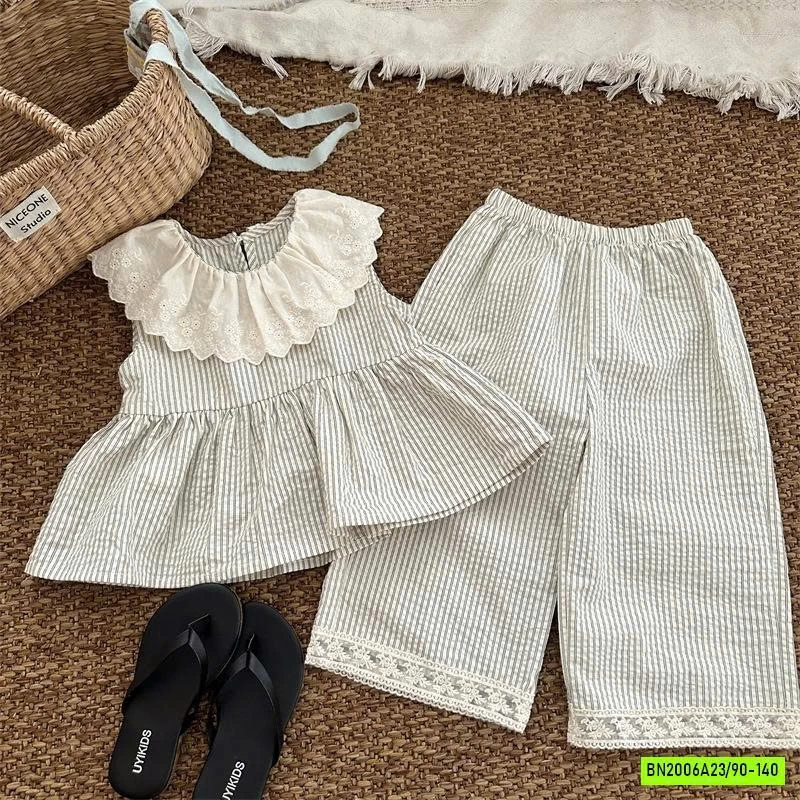 SÉT BBD SỌC VIỀN REN