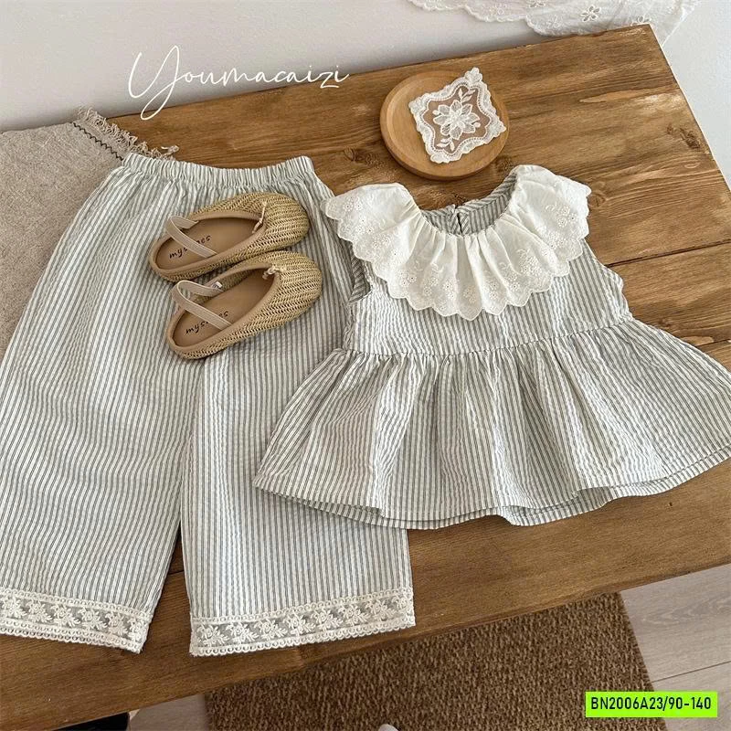 SÉT BBD SỌC VIỀN REN