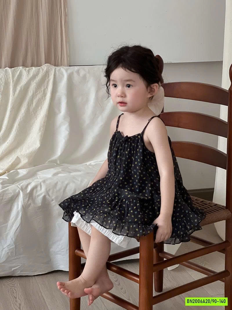 ÁO 2 DÂY HOA NHÍ MIX QUẦN TRẮNG