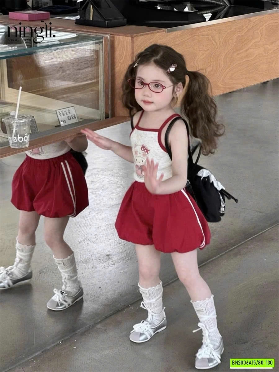 SÉT ÁO 2 DÂY QUẦN BÍ ĐỎ