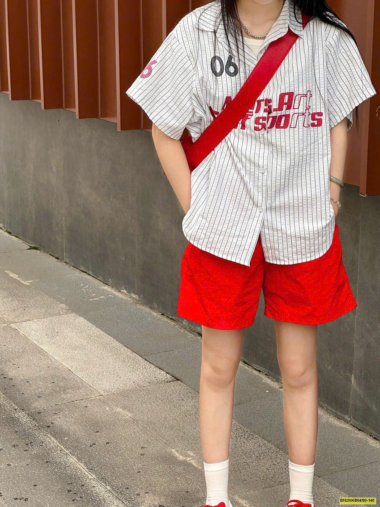 SET ÁO SƠ MI MIX SHORT ĐỎ CHO MẸ VÀ BÉ