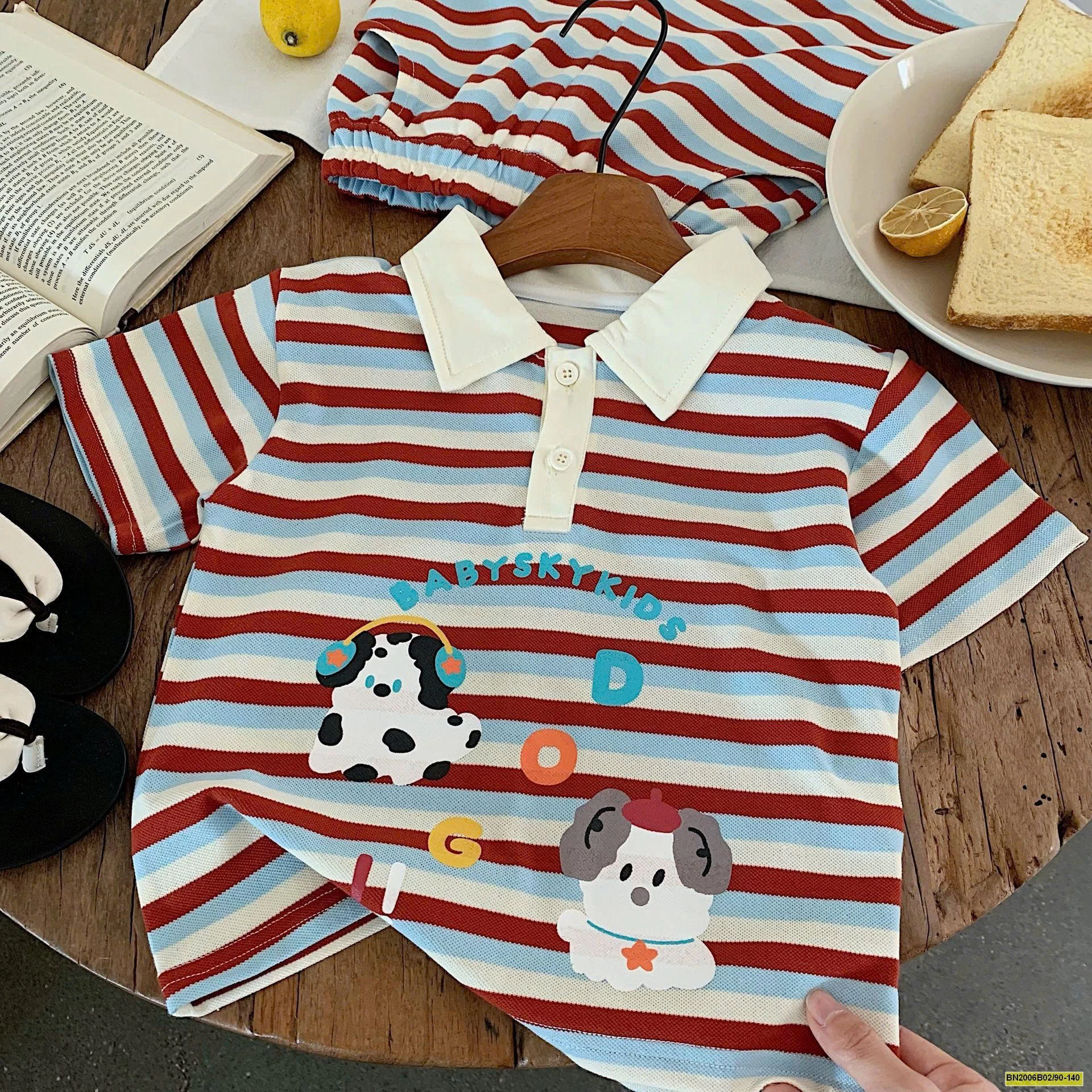 SET BỘ POLO KẺ CỘC TAY BT