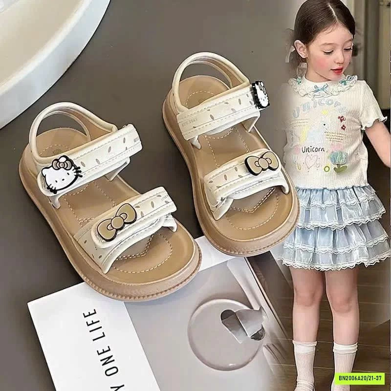 SANDAL GẮN CHARM KITTY BÉ GÁI
