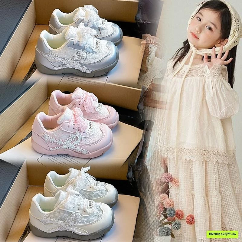 GIÀY LƯỚI HOA BÁNH BÈO BÉ GÁI