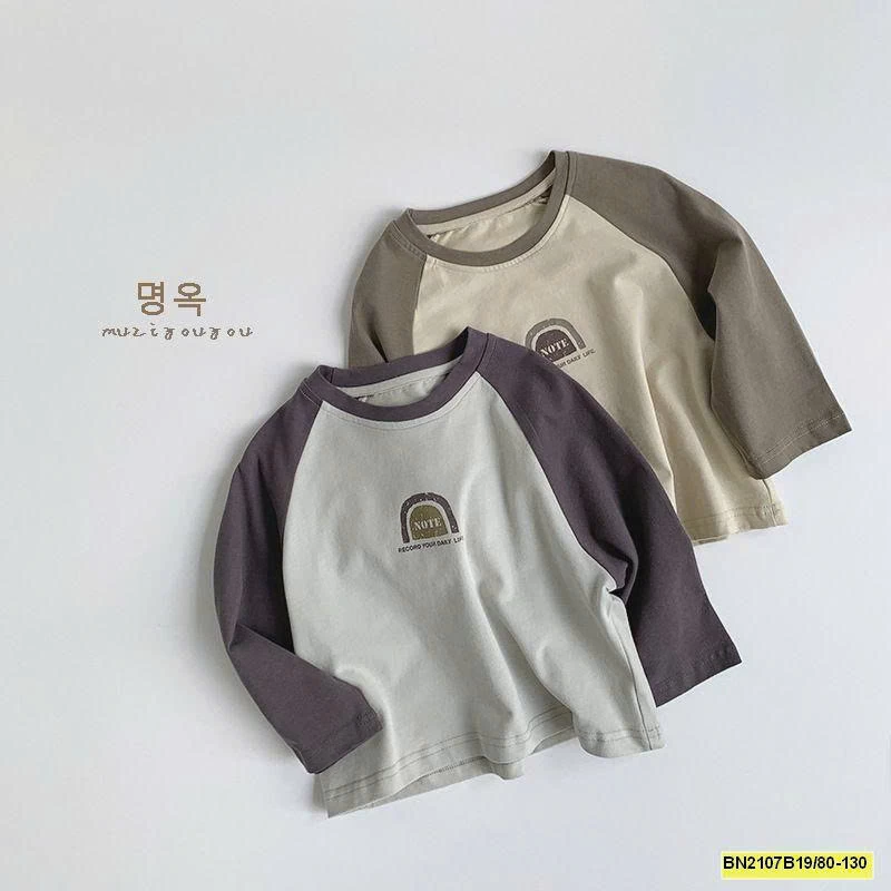 ÁO THUN PHỐI MÀU TAY HÀN QUỐC