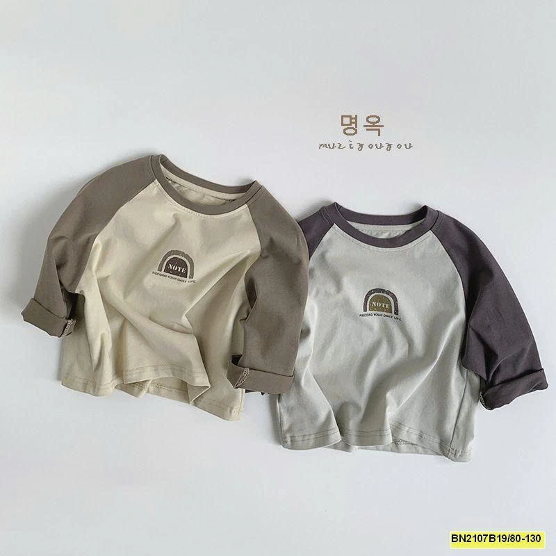 ÁO THUN PHỐI MÀU TAY HÀN QUỐC