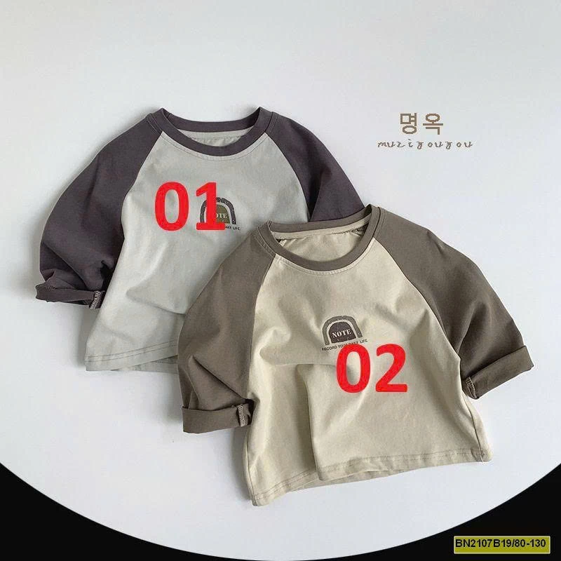 ÁO THUN PHỐI MÀU TAY HÀN QUỐC