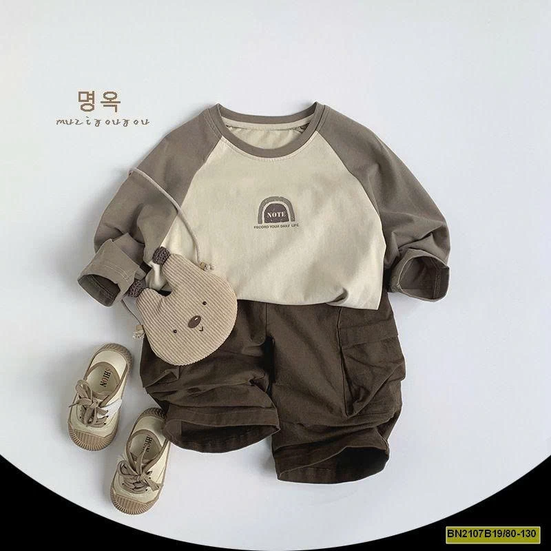 ÁO THUN PHỐI MÀU TAY HÀN QUỐC