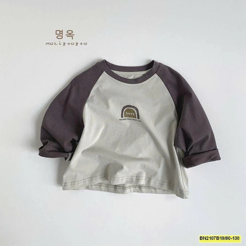 ÁO THUN PHỐI MÀU TAY HÀN QUỐC