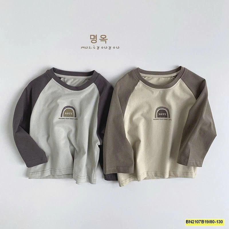 ÁO THUN PHỐI MÀU TAY HÀN QUỐC