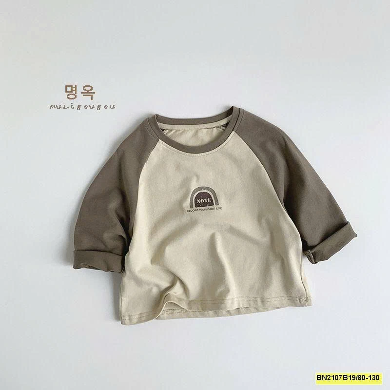 ÁO THUN PHỐI MÀU TAY HÀN QUỐC