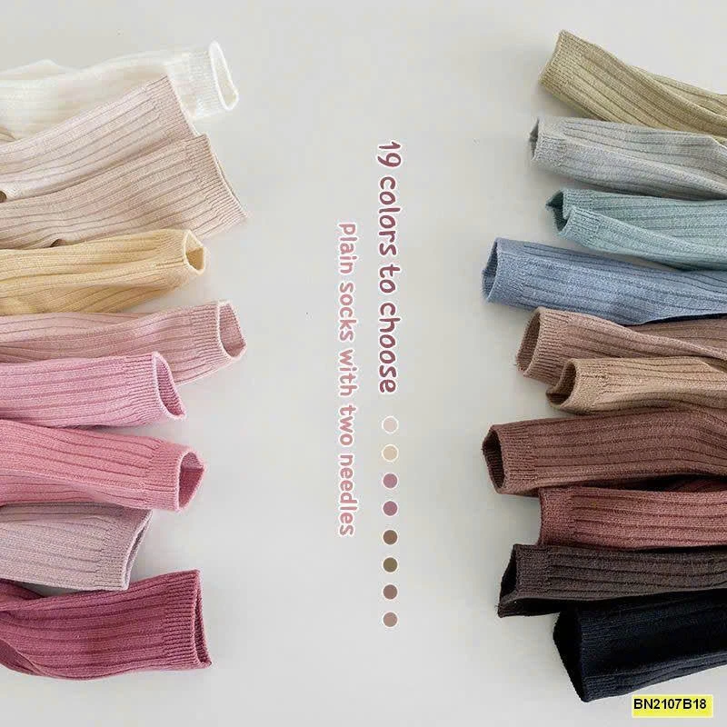 SET 5 ĐÔI TẤT TRƠN MÀU CAO CỔ