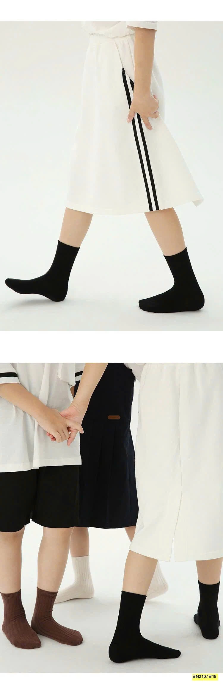 SET 5 ĐÔI TẤT TRƠN MÀU CAO CỔ