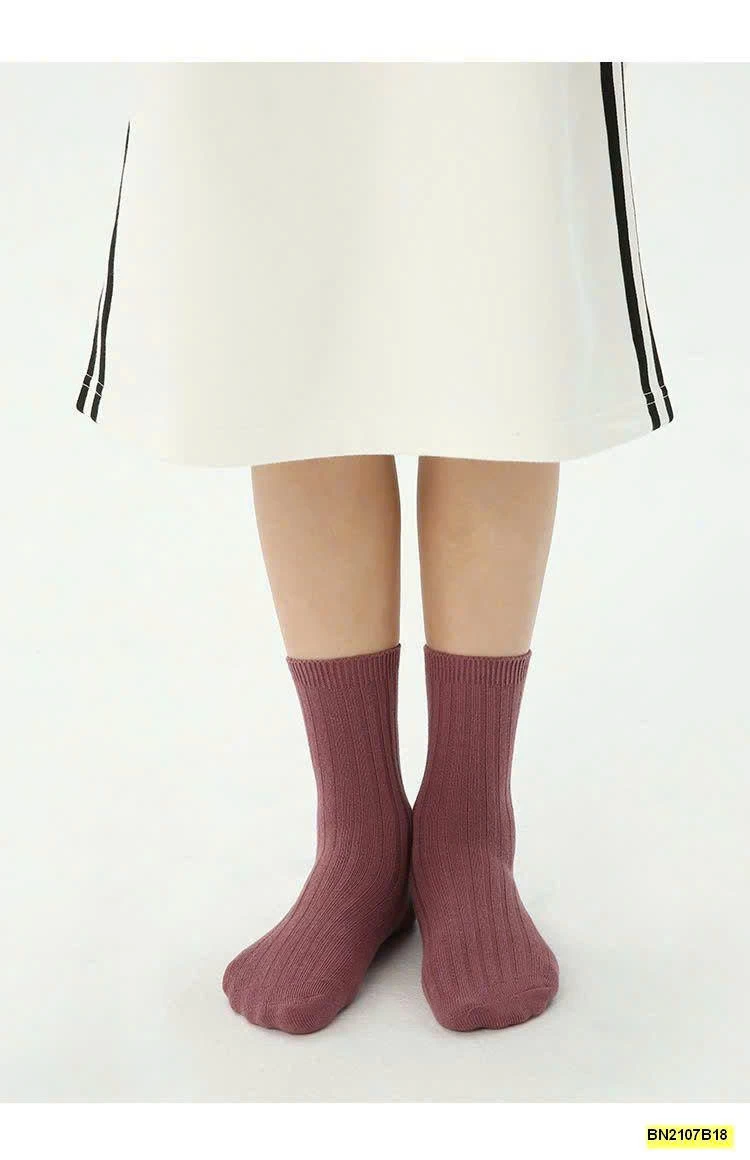 SET 5 ĐÔI TẤT TRƠN MÀU CAO CỔ