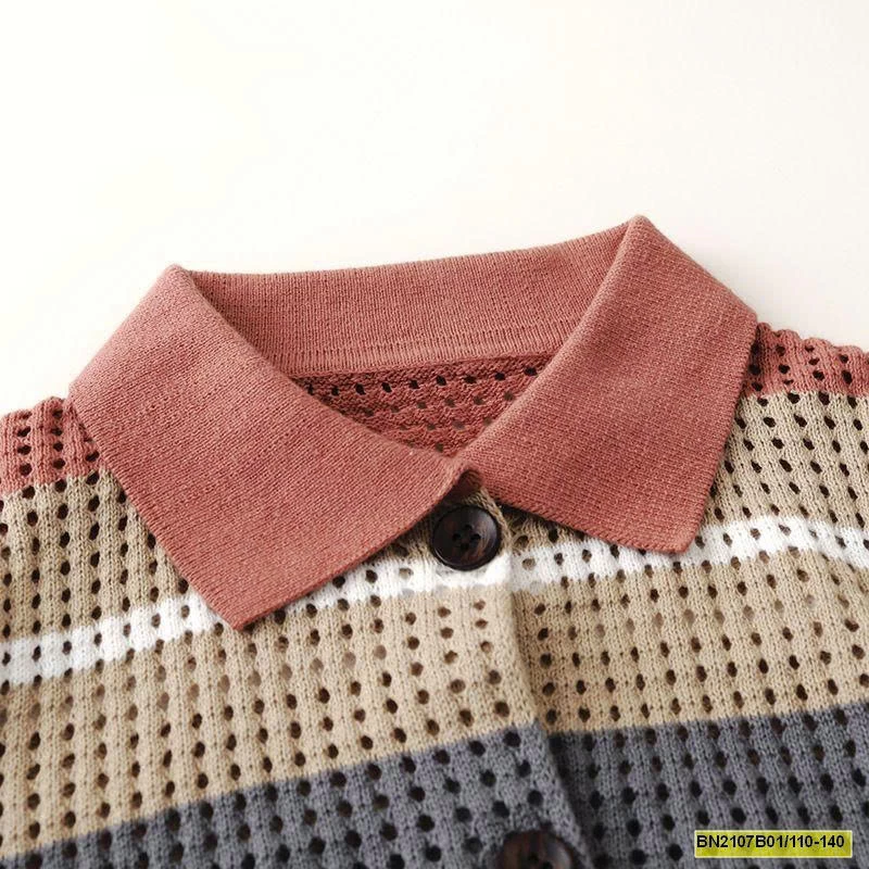 ÁO LEN LỖ NGẮN TAY PHỐI MÀU MTYQUEEN