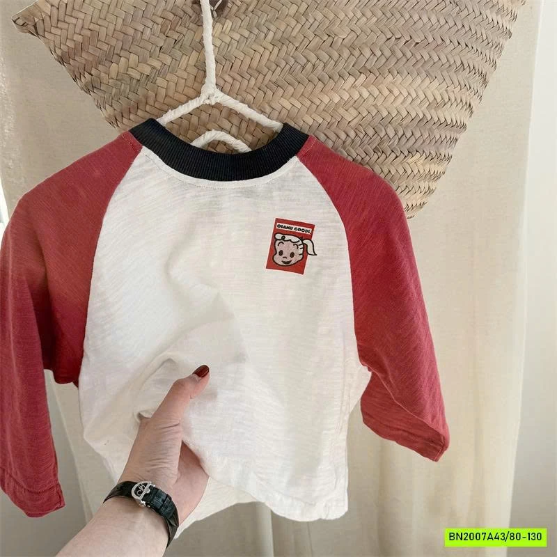 ÁO THUN XƯỚC PHỐI MÀU TAY ADBABY