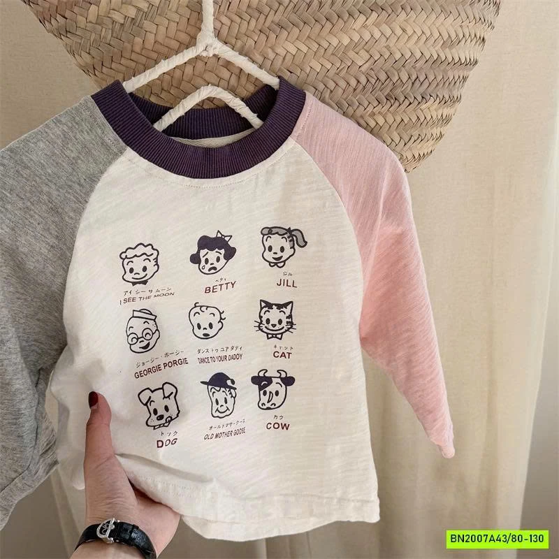 ÁO THUN XƯỚC PHỐI MÀU TAY ADBABY