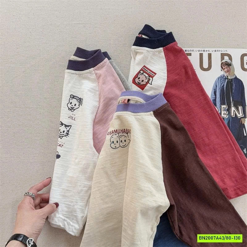 ÁO THUN XƯỚC PHỐI MÀU TAY ADBABY