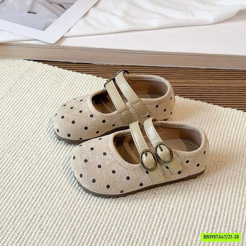 GIÀY BÚP BÊ CHẤM BI DA LỘN
