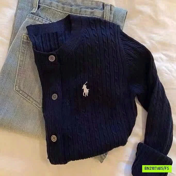 CARDIGAN LEN THÊU LOGO