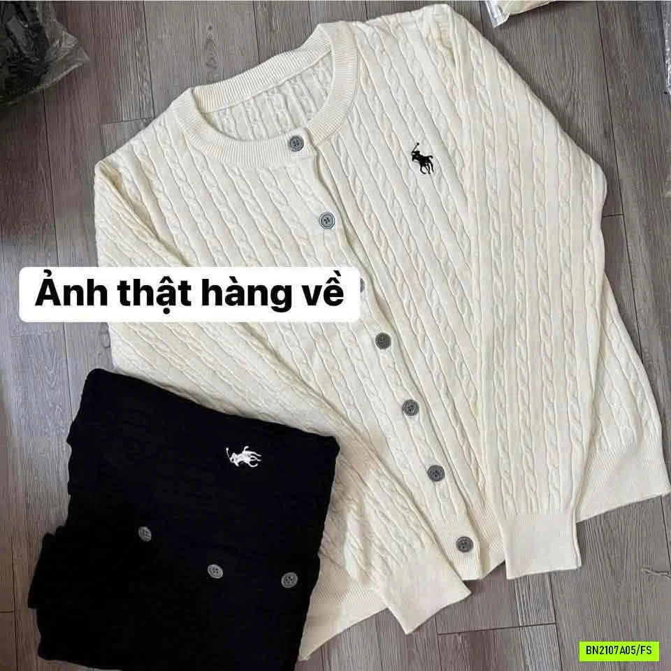 CARDIGAN LEN THÊU LOGO