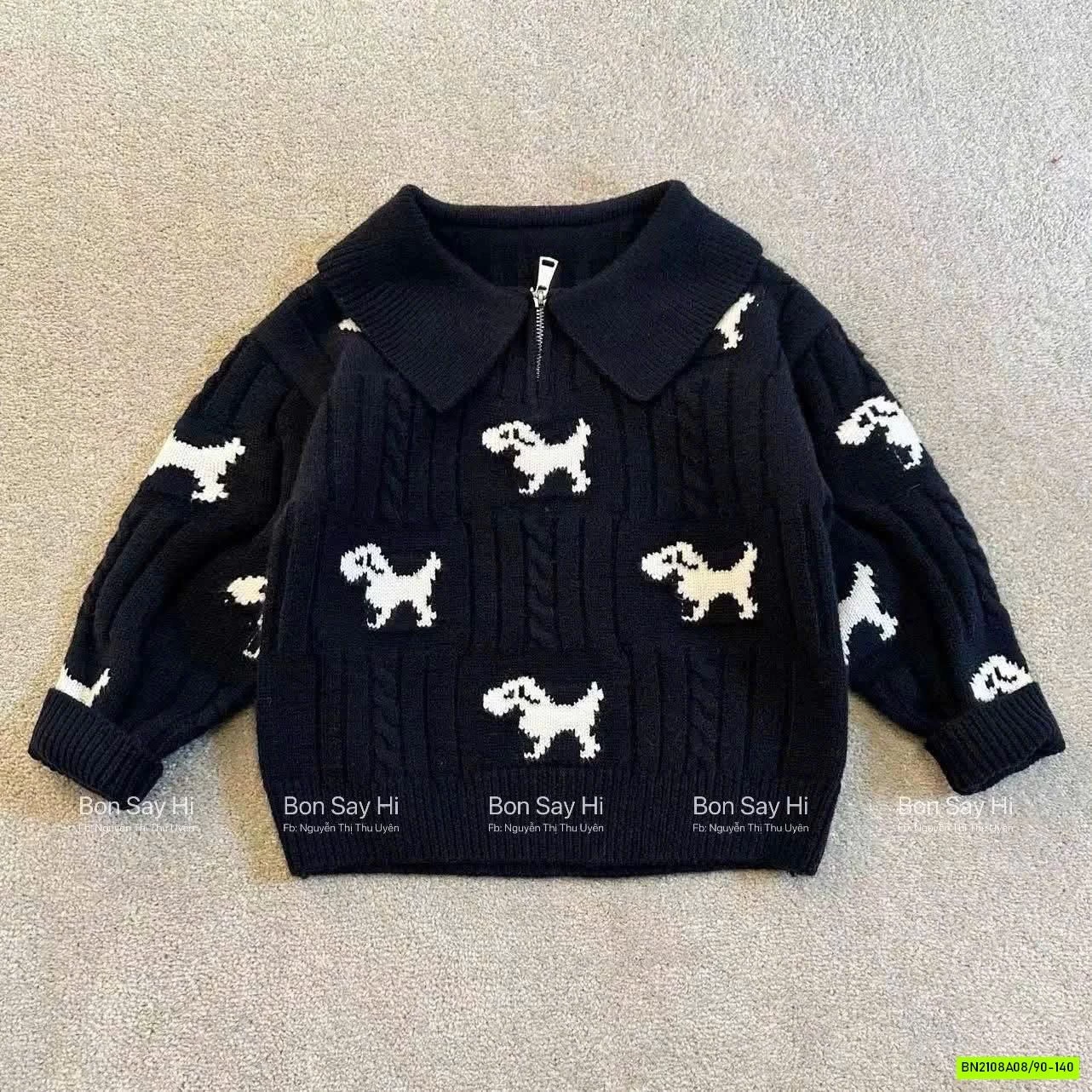 ÁO POLO LEN CỔ KHÓA CÚN CON