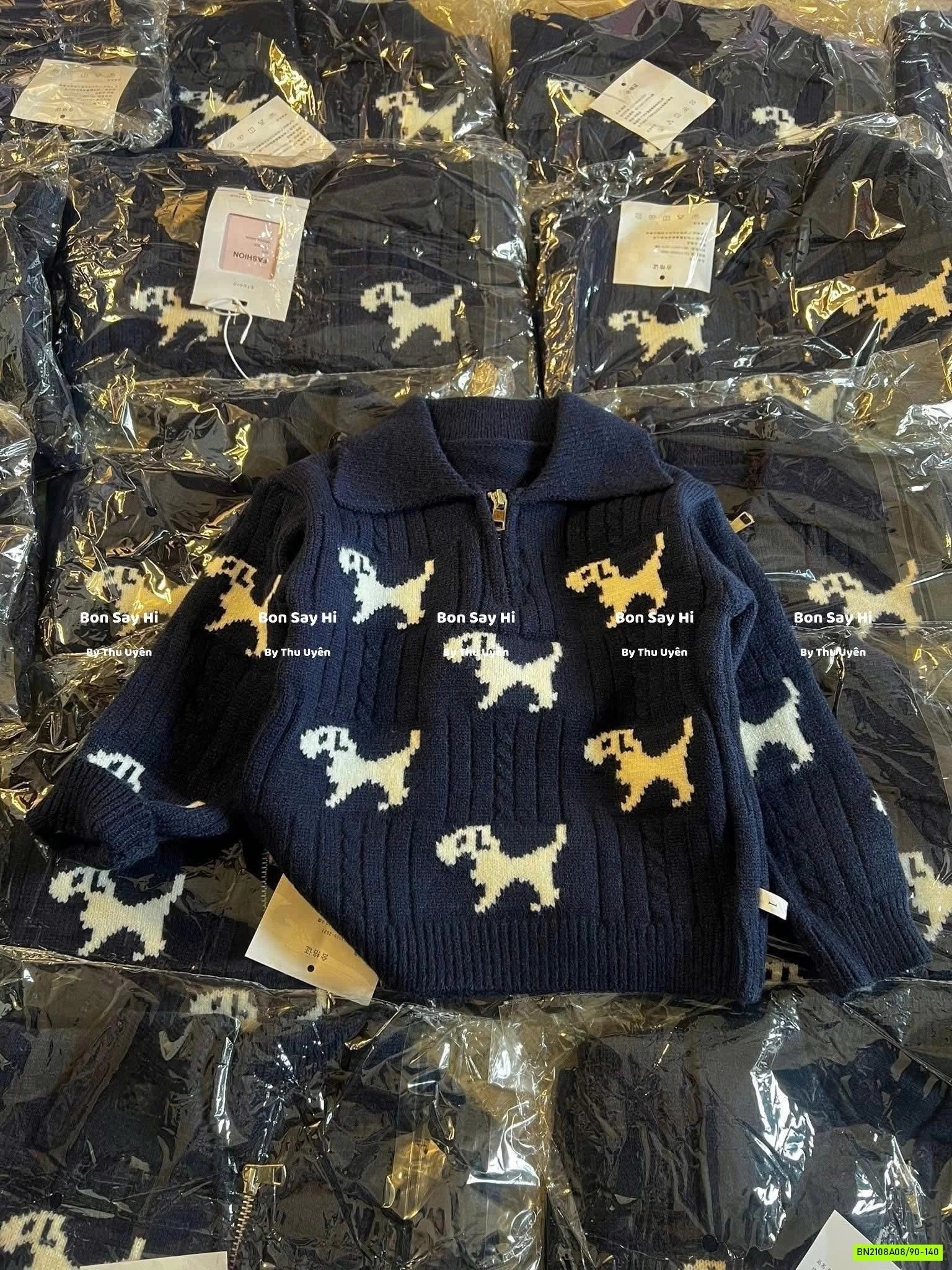 ÁO POLO LEN CỔ KHÓA CÚN CON