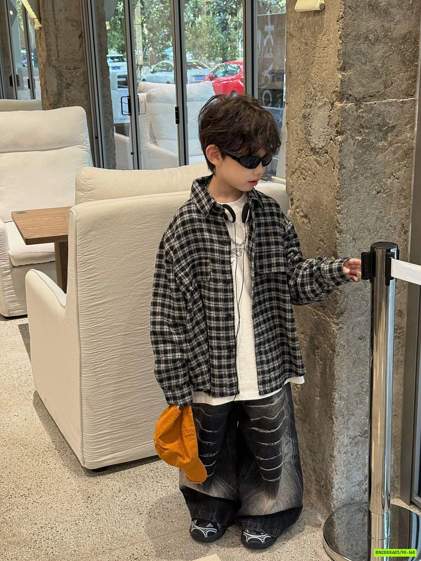 SƠ MI CARO XÁM ĐEN MÙA THU