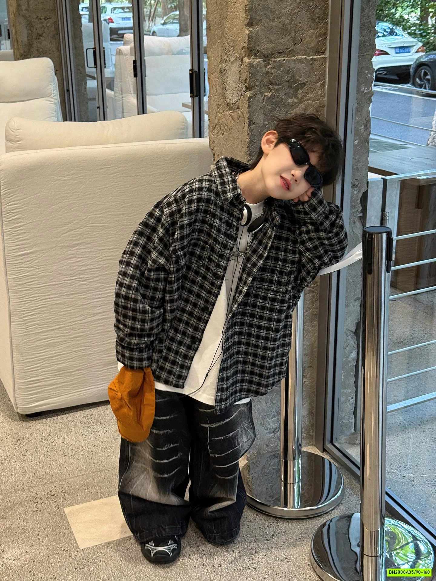 SƠ MI CARO XÁM ĐEN MÙA THU