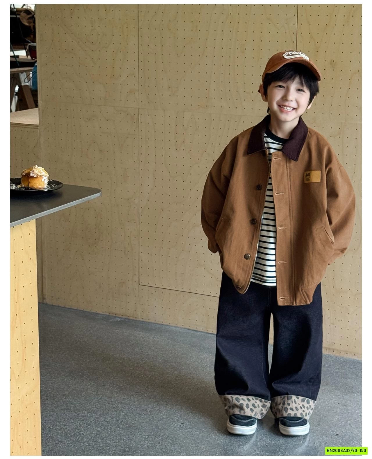 KHOÁC KAKI NÂU CỔ BẺ AOAOKIDS