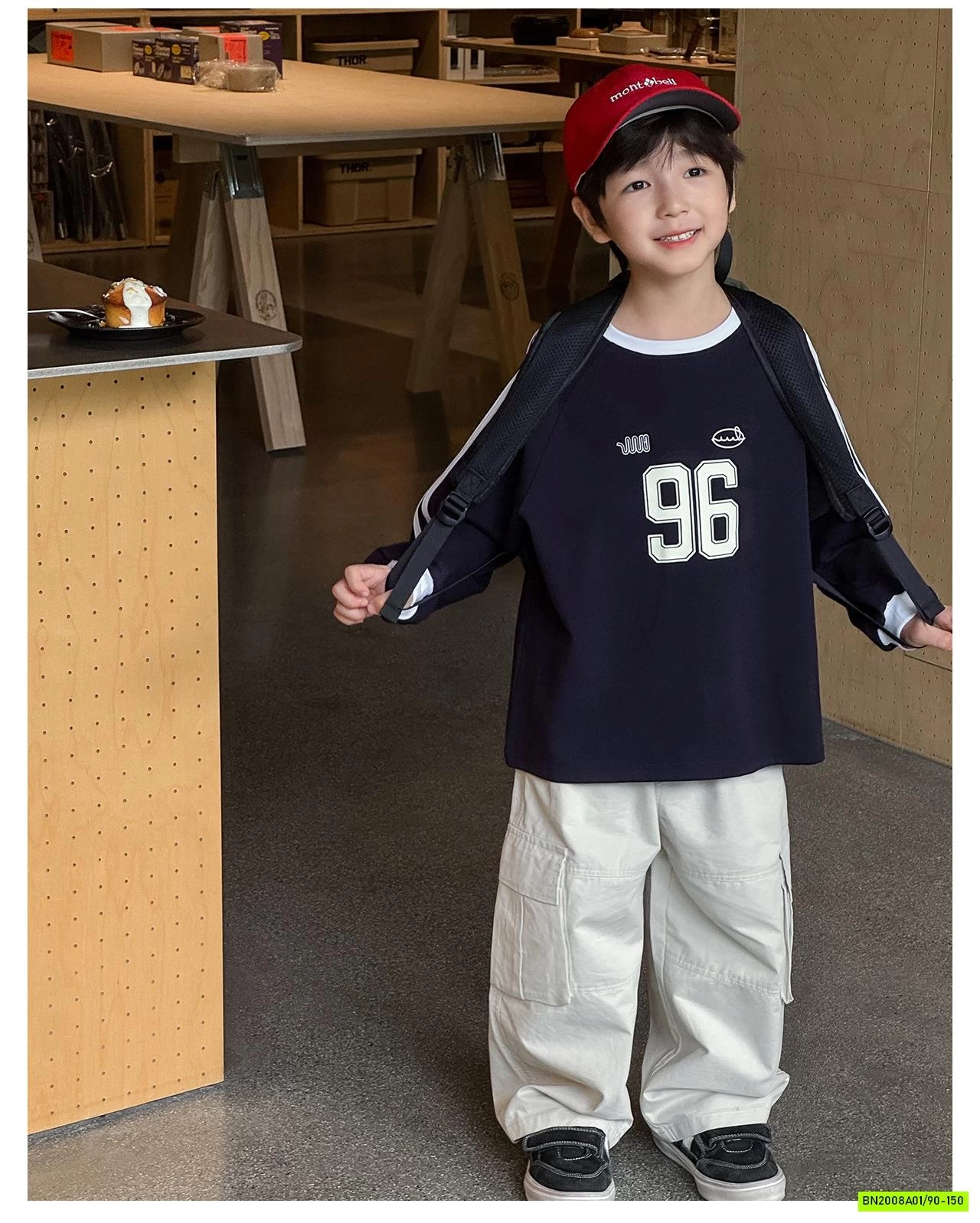 ÁO THUN SỐ 96 SỌC VAI AOAOKIDS