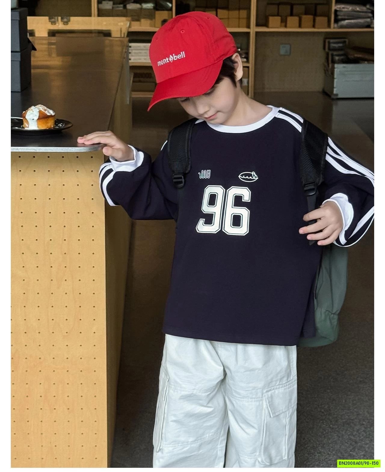 ÁO THUN SỐ 96 SỌC VAI AOAOKIDS