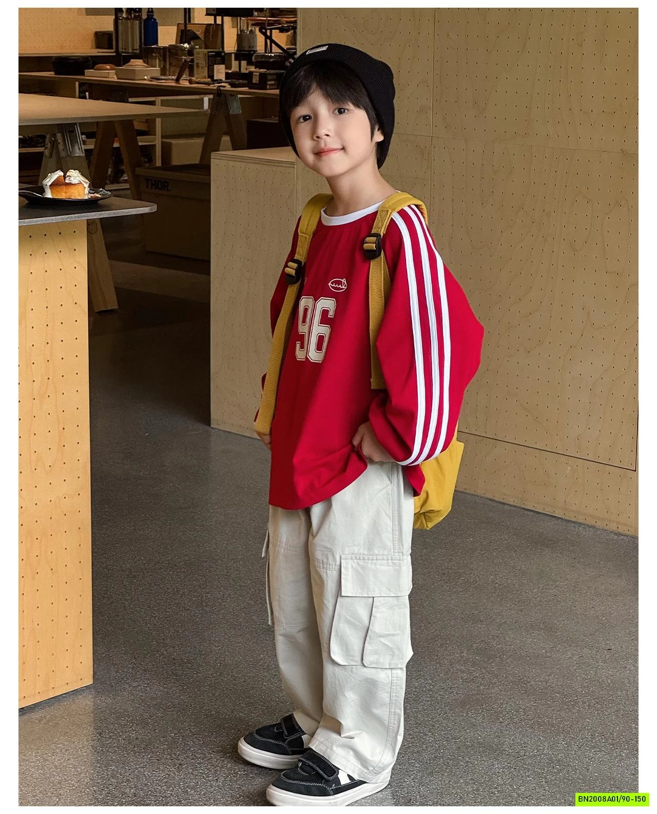 ÁO THUN SỐ 96 SỌC VAI AOAOKIDS