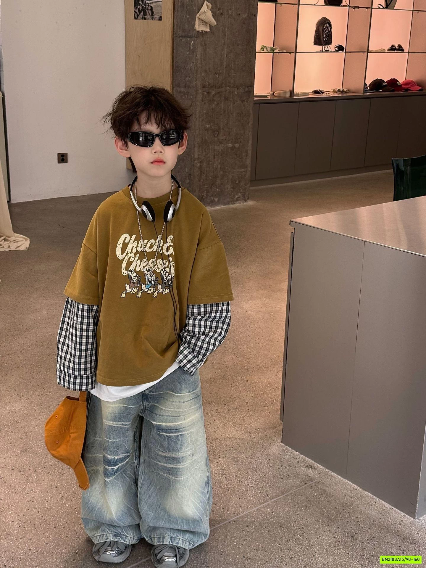 ÁO THUN GIẢ 2 LỚP TAY CARO