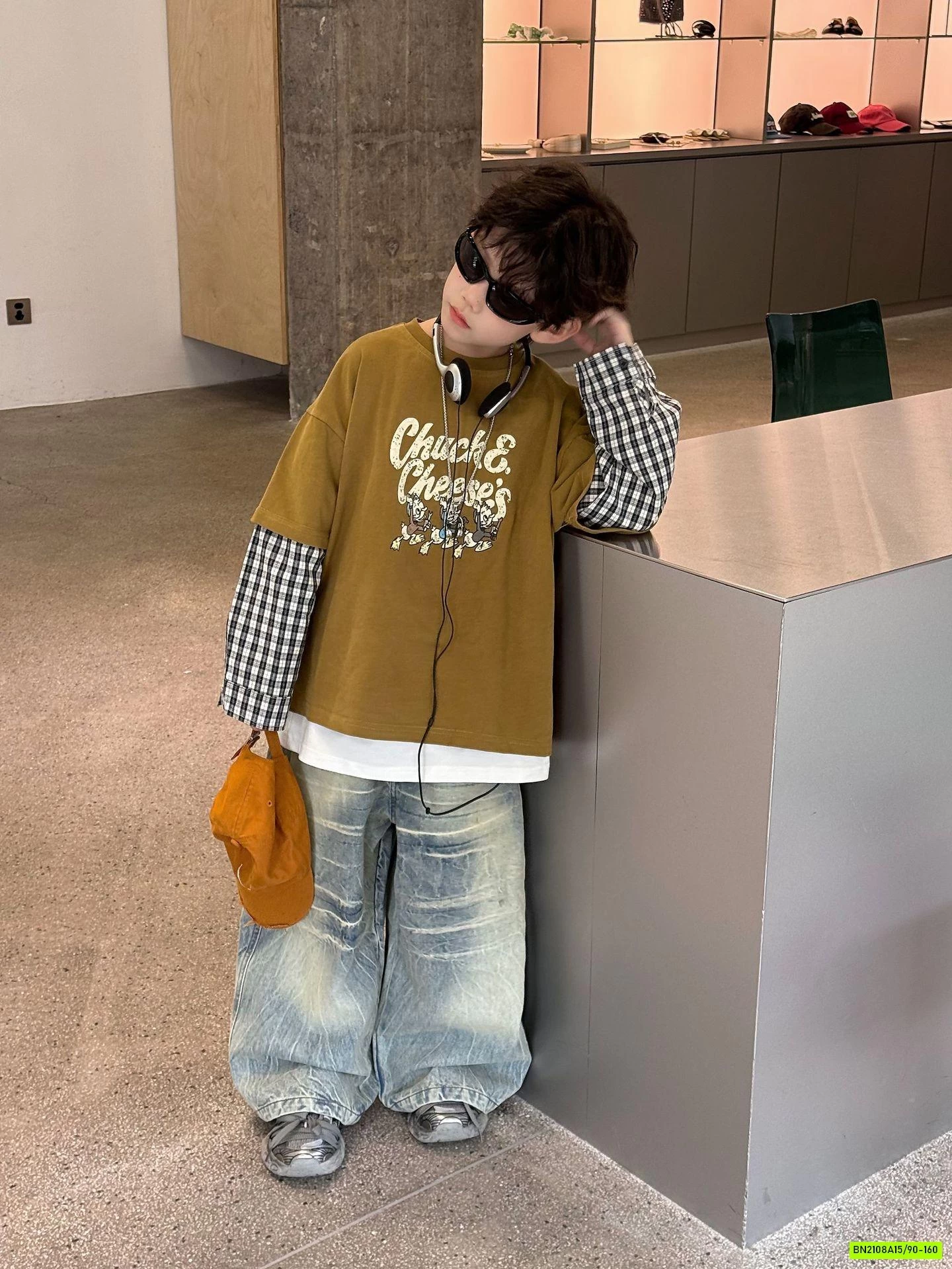 ÁO THUN GIẢ 2 LỚP TAY CARO