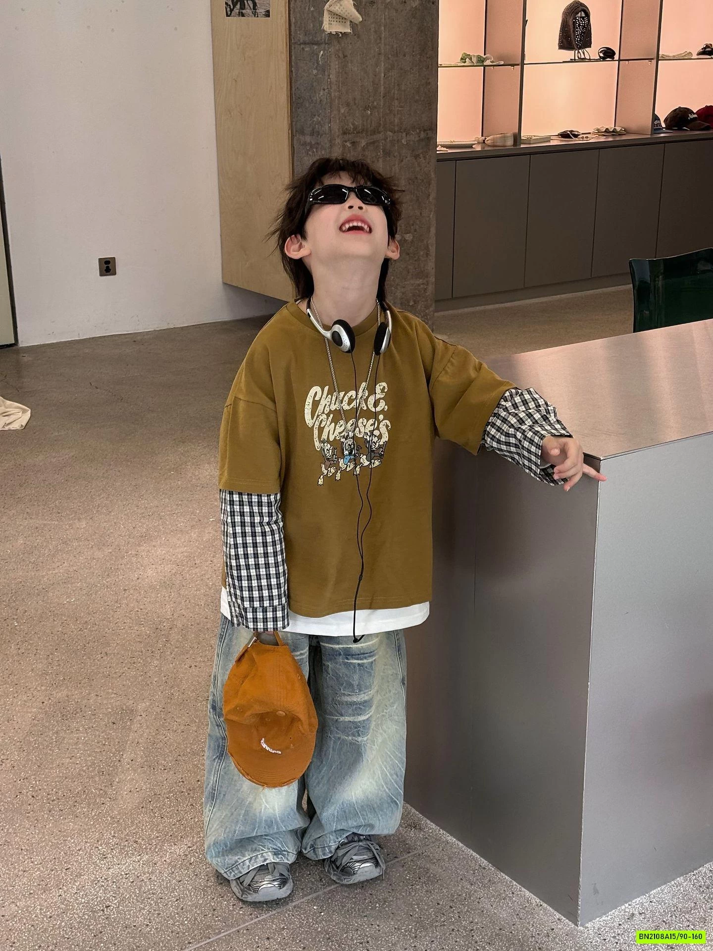 ÁO THUN GIẢ 2 LỚP TAY CARO