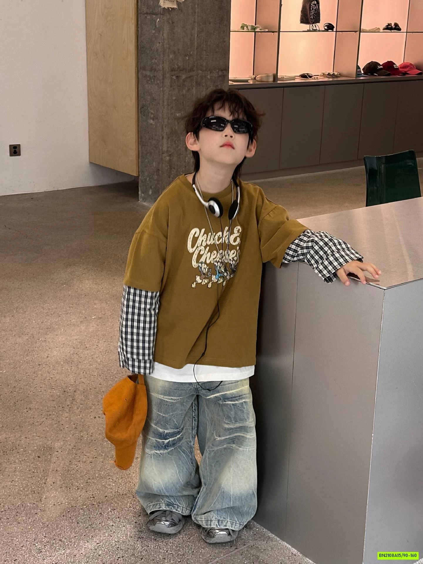 ÁO THUN GIẢ 2 LỚP TAY CARO