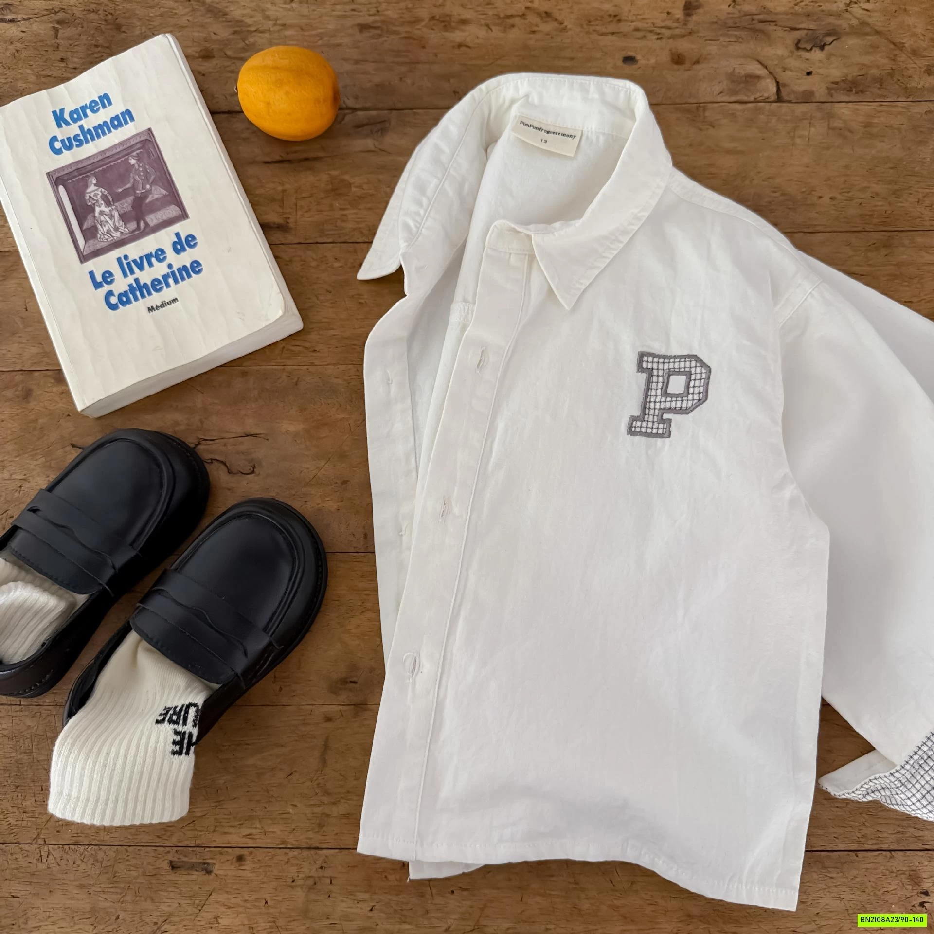 SƠ MI TRẮNG PHỐI VIỀN CARO MMGGBABY