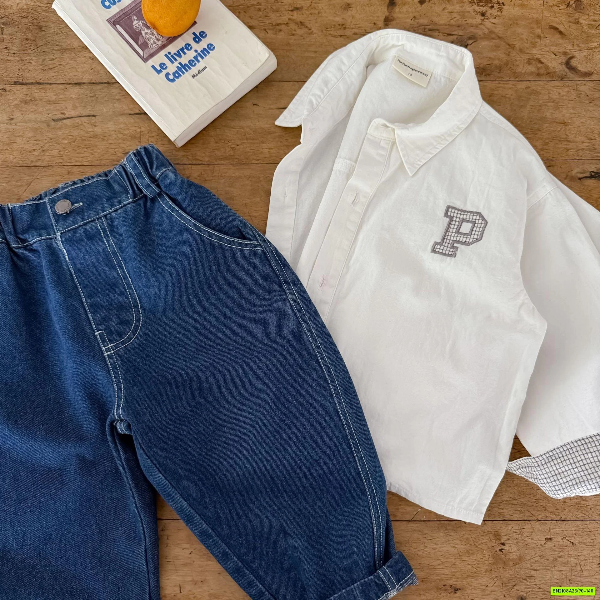 SƠ MI TRẮNG PHỐI VIỀN CARO MMGGBABY