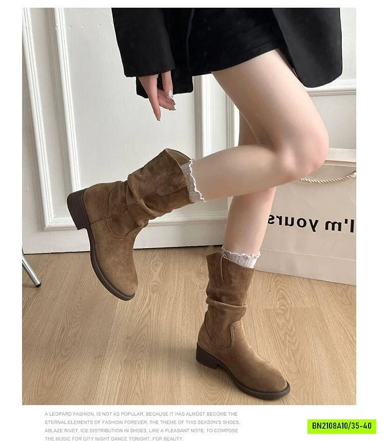 BOOT NHUNG CỔ LỠ NỮ