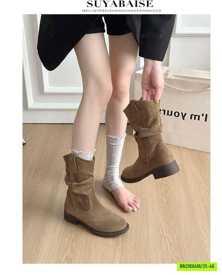 BOOT NHUNG CỔ LỠ NỮ
